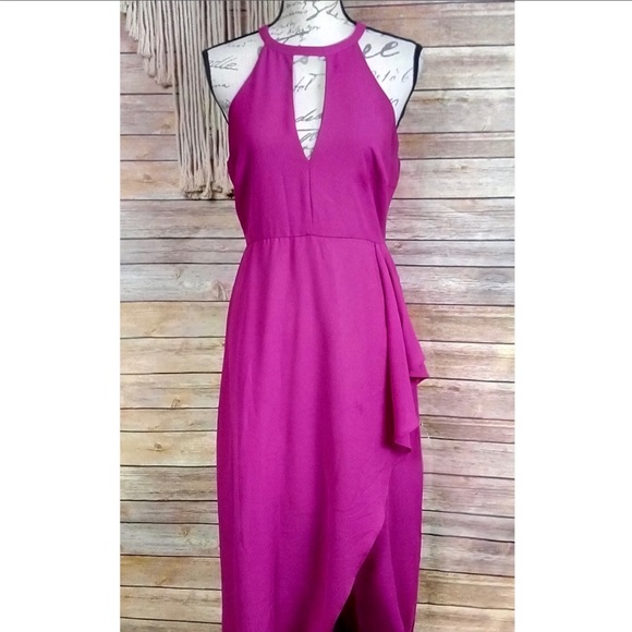 Lulus | ‘I Spy’ Magenta Cut-Out Maxi Dress - Picture 2 of 7